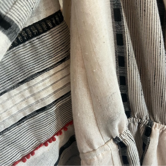 Anthropologie Hei Hei LaRue Embroidered Stripe Off The Shoulder Romper Size L - Picture 11 of 11